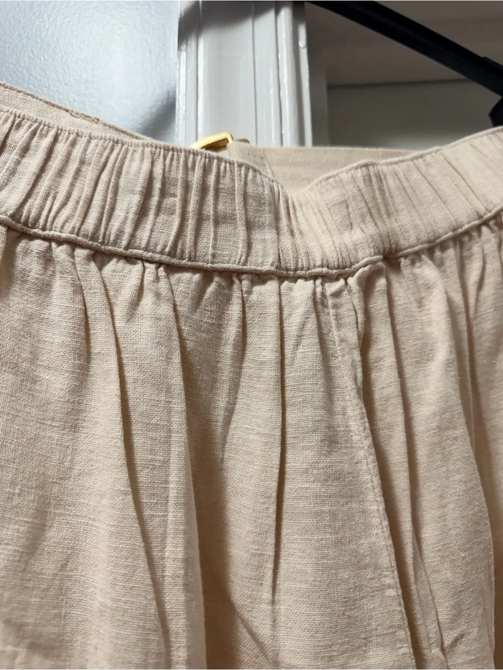 Micheal kors High-Waist Belted Wide-Leg Pants in Cream